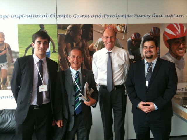 Foto da reunião com o CEO da British Olympic Authority - John Armitt